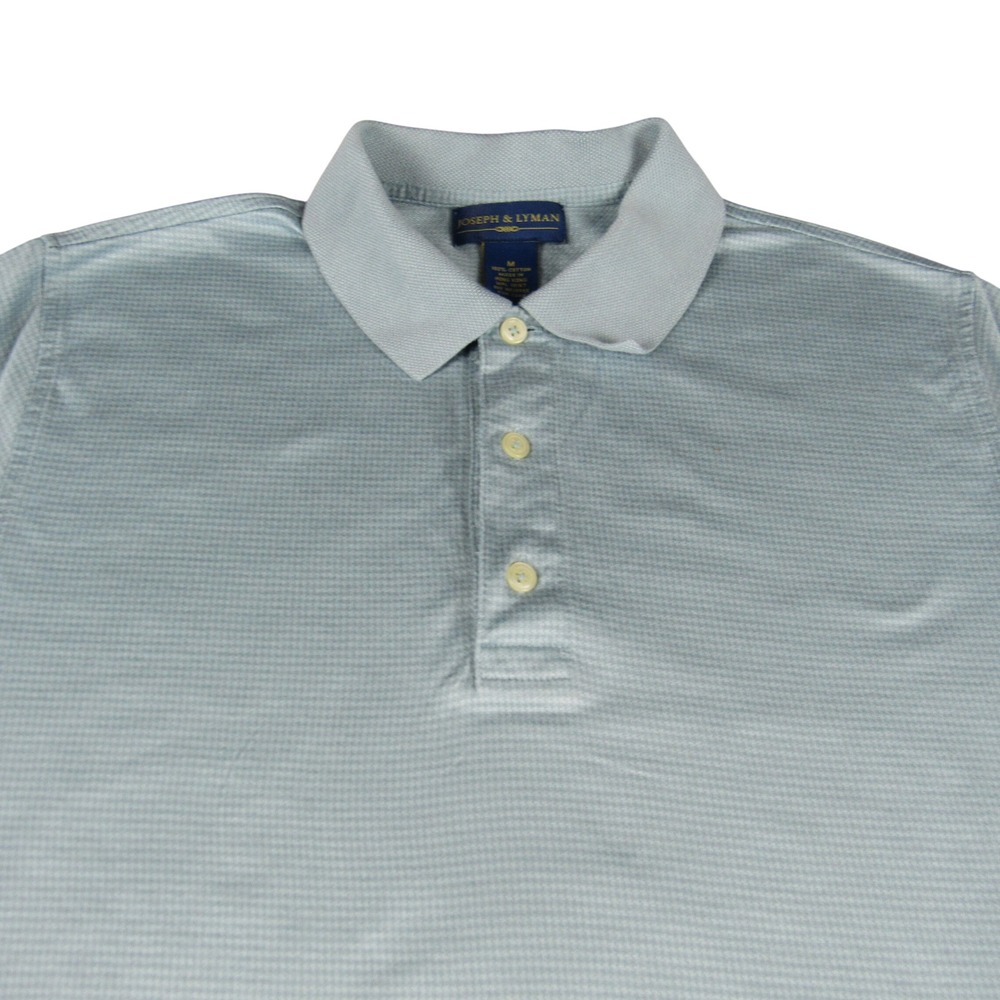 Joseph‎ & Lyman Polo Shirt Mens Medium Blue Short Sleeve Cotton Knit